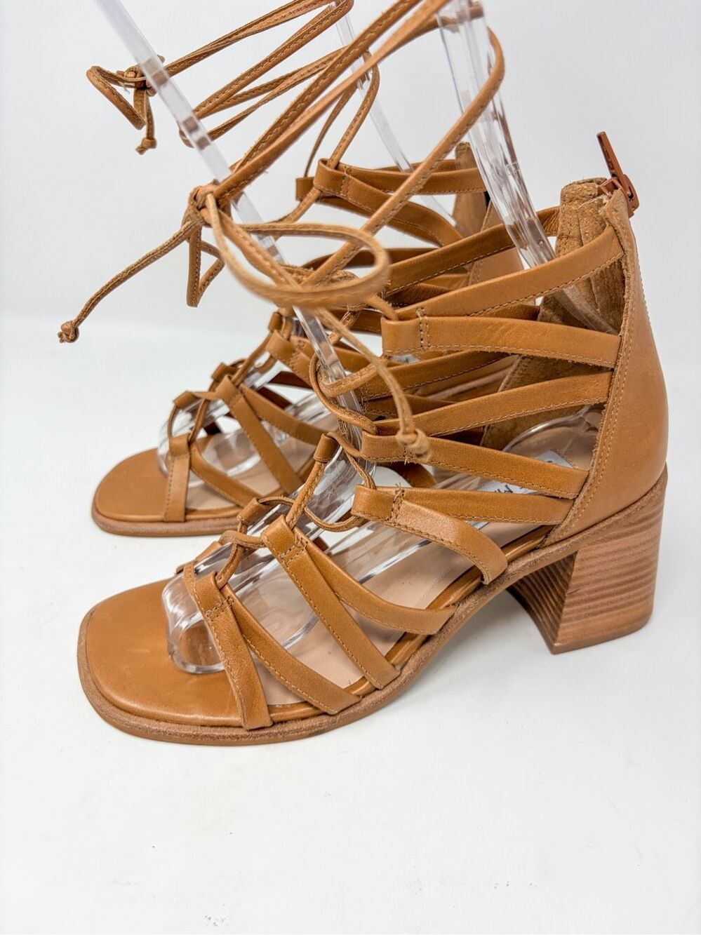 NWOT Steve Madden Women's Cherri 30 Strappy Gladiator Sandals Tan Leather 6.5M - Picture 2 of 10